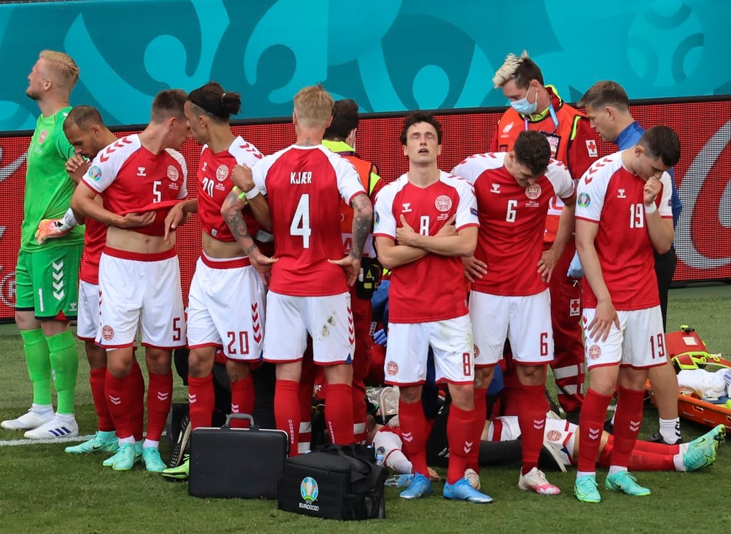 Christian Eriksen, jugador de Dinamarca, se desvanece durante partido de la Euro 2020
