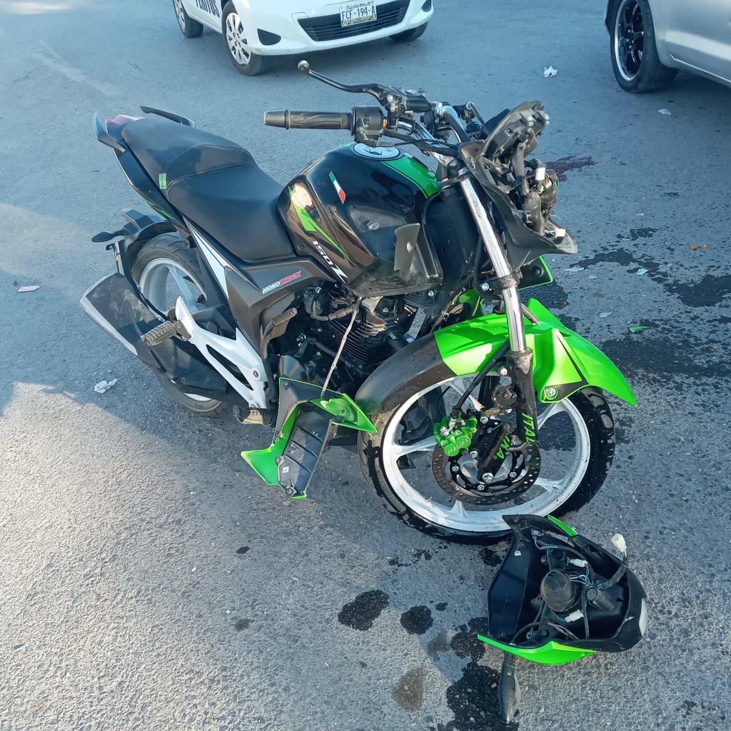 Motociclista resulta lesionado tras accidente en Torreón
