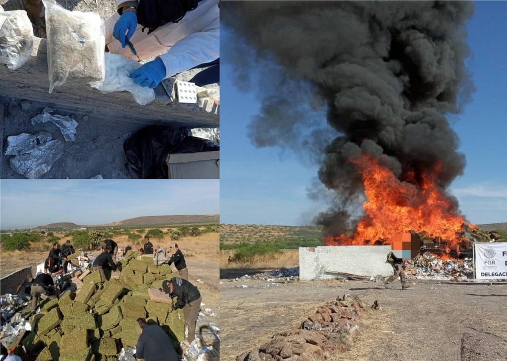 Autoridades incineran diversas drogas en Durango