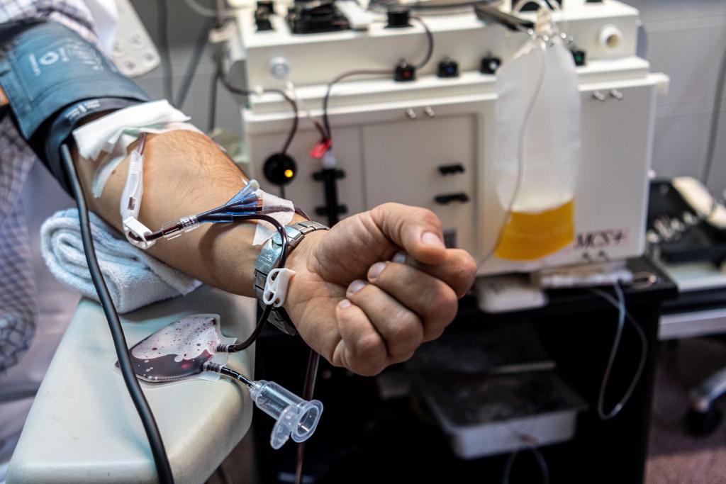 Donación de sangre, en estado crítico