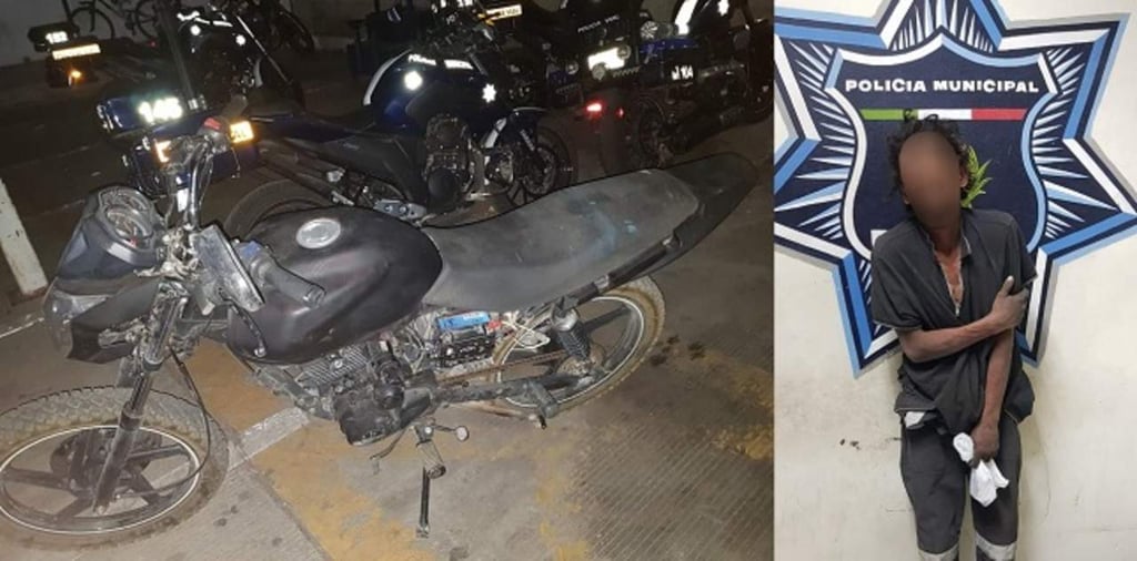 Circulaba en motocicleta robada; fue detenido