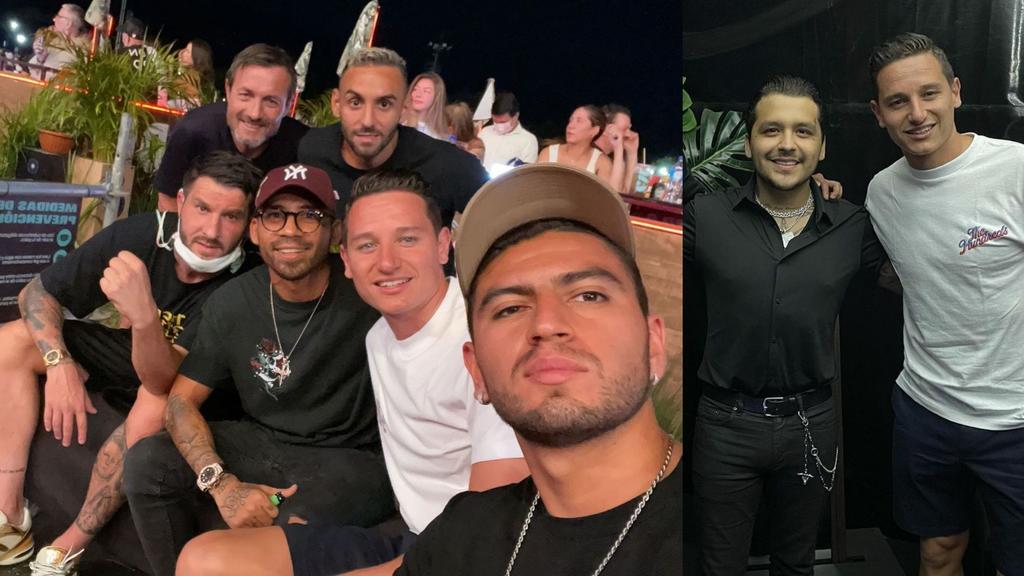Florian Thauvin y otros jugadores de Tigres asisten al concierto de Christian Nodal en Monterrey