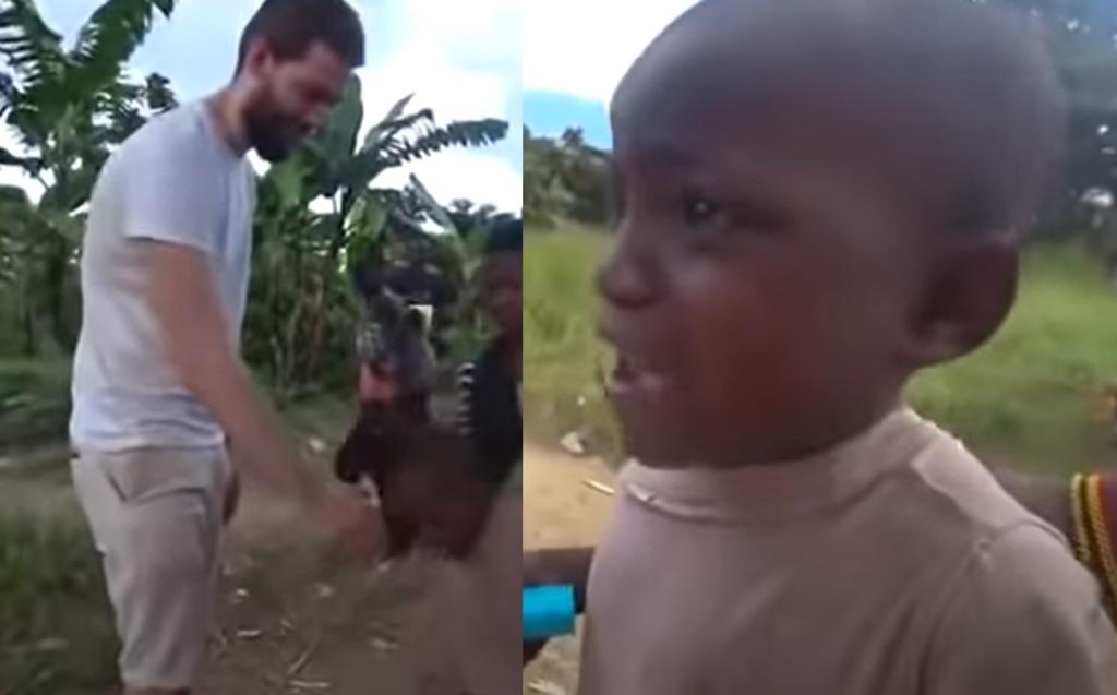 Reacción de niña africana al ver a un hombre blanco por primera vez se vuelve viral