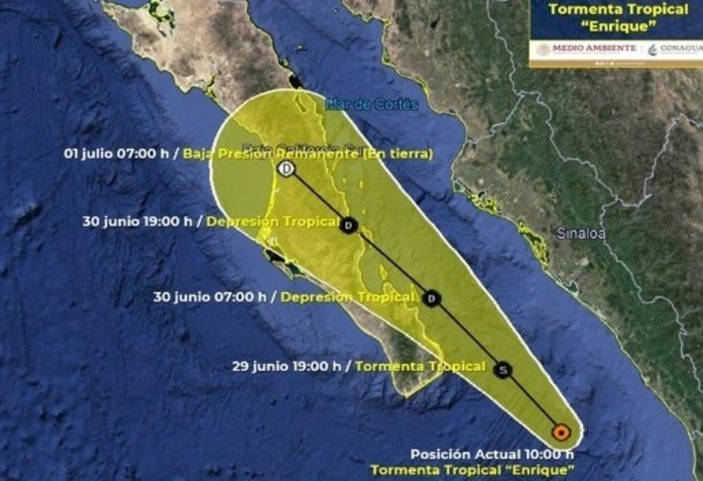 Tormenta 'Enrique' se debilita en su avance hasta la península de Baja California