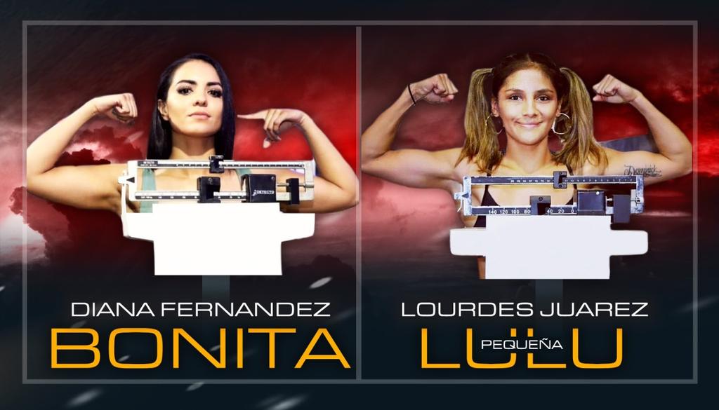 'Pequeña Lulú' Juárez y 'La Bonita' Fernández cumplen prepesaje