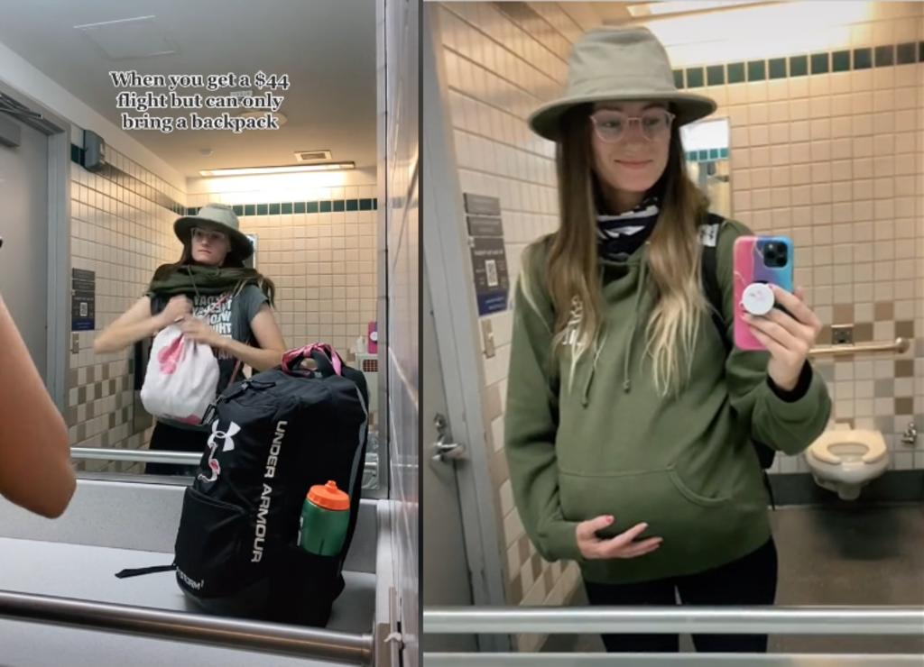Joven finge estar embarazada para poder llevar una ‘bolsa extra’ en el avión