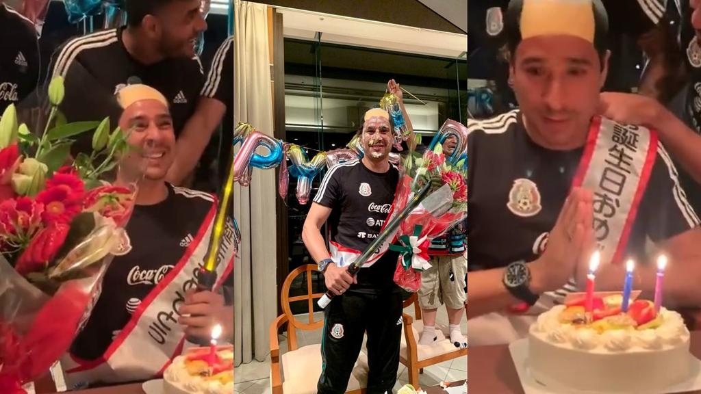 VIDEO: Memo Ochoa celebra su cumpleaños en Japón con 'pastelazo'