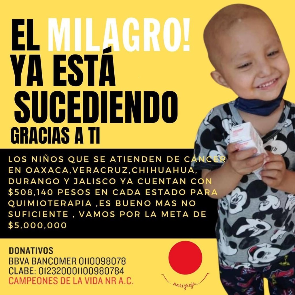Continúa campaña Milagro, por niños con cáncer en Durango