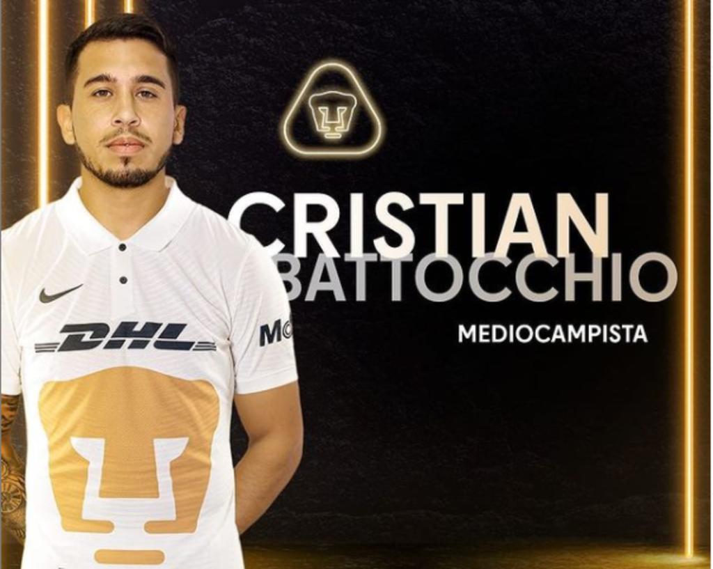 Cristian Battocchio se integrará a Pumas en próximos días