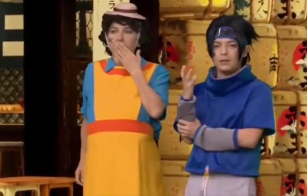 El 'Chino' y 'Doña Lucha' se roban la atención de la red con sus cosplays de 'Sasuke' y la Señorita Cometa