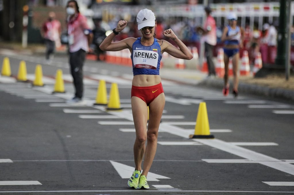 Colombia celebra medalla en marcha