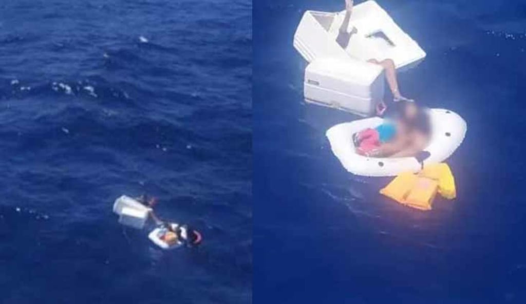Encuentran a dos niños en medio del mar abrazados al cadáver de su madre