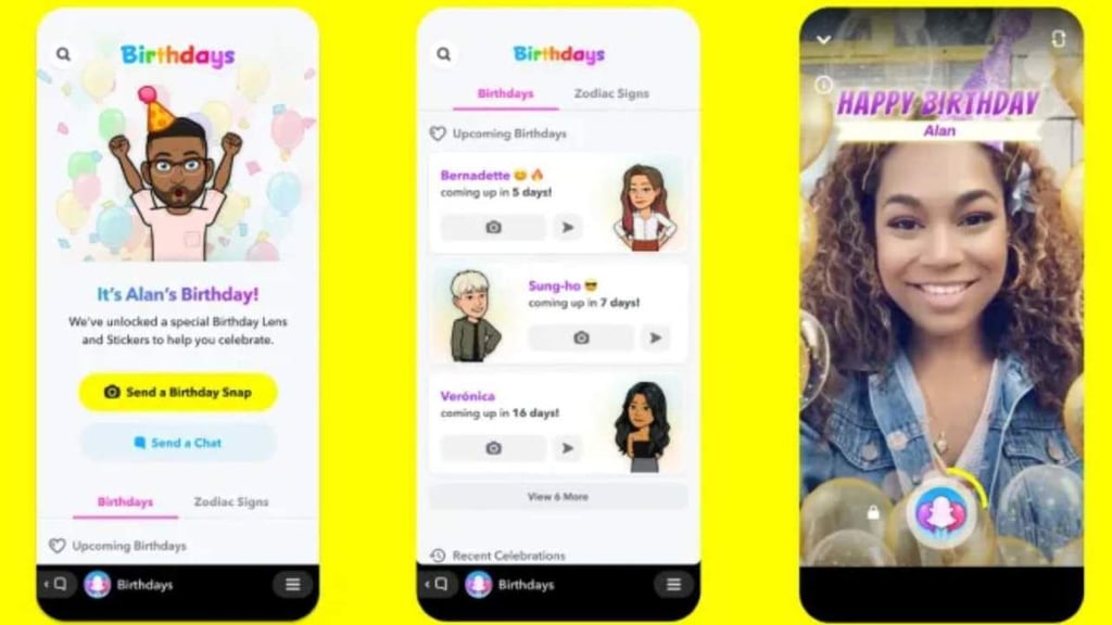 Snapchat activa función de seguimiento de cumpleaños