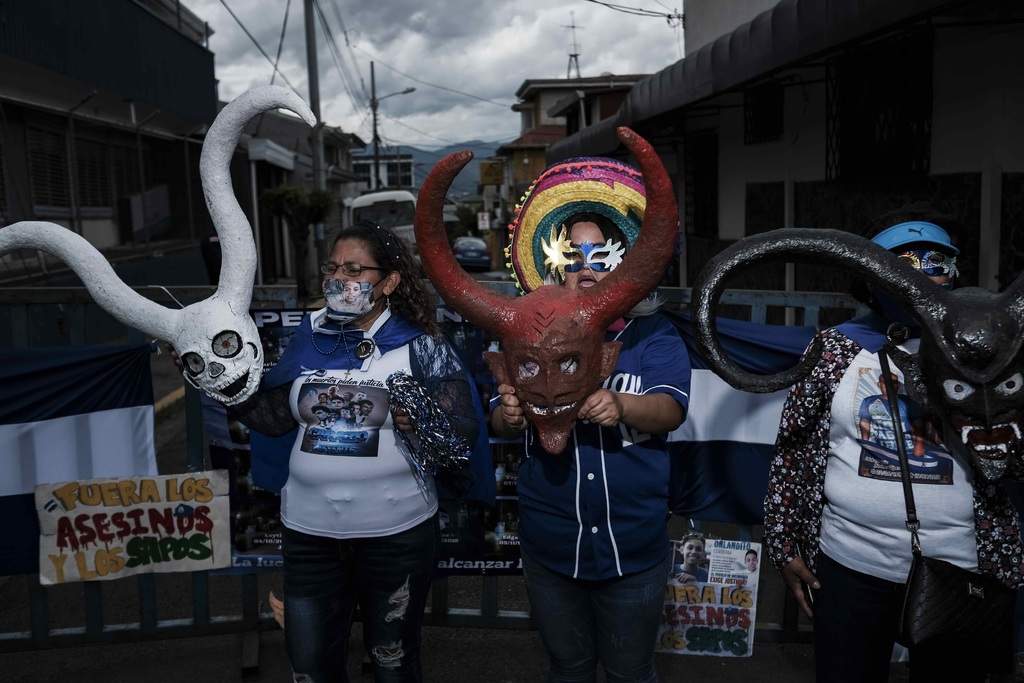 Protestan en Costa Rica contra el Presidente de Nicaragua