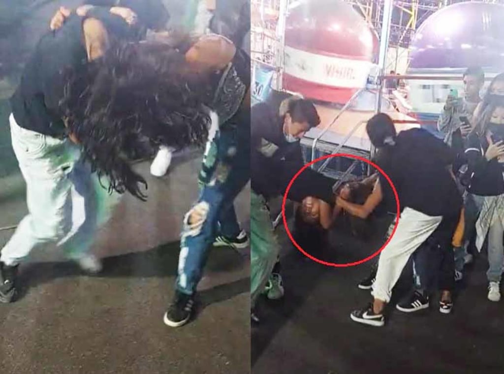 De las 'greñas', mujeres protagonizan pelea en la Feria de Gómez Palacio