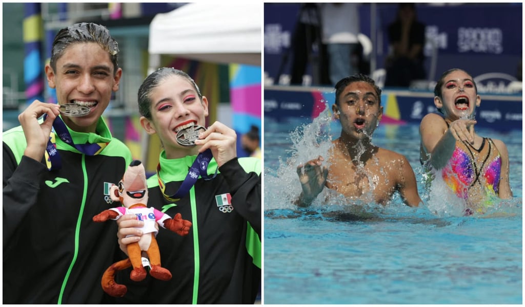 Dueto mixto de natación artística gana plata panamericana juvenil