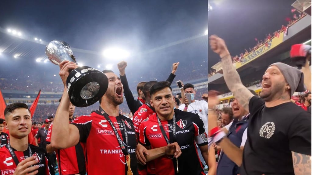 Matías Vuoso celebró el campeonato de Atlas desde las gradas del estadio Jalisco