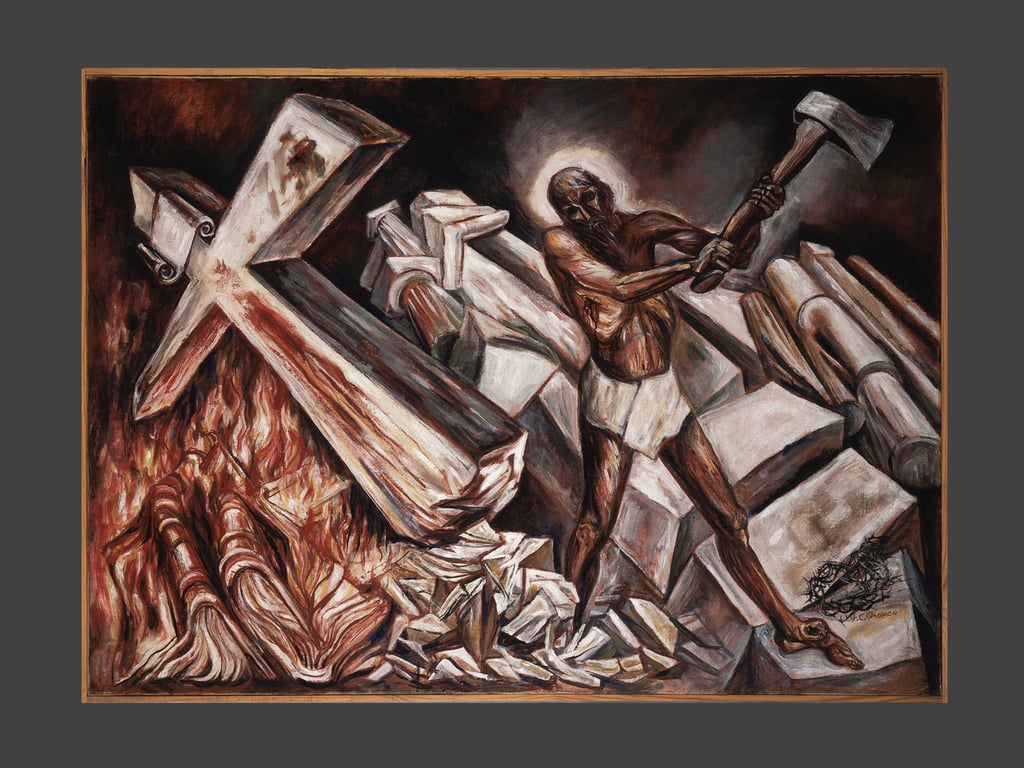 La historia de la pintura 'Cristo destruye su cruz'