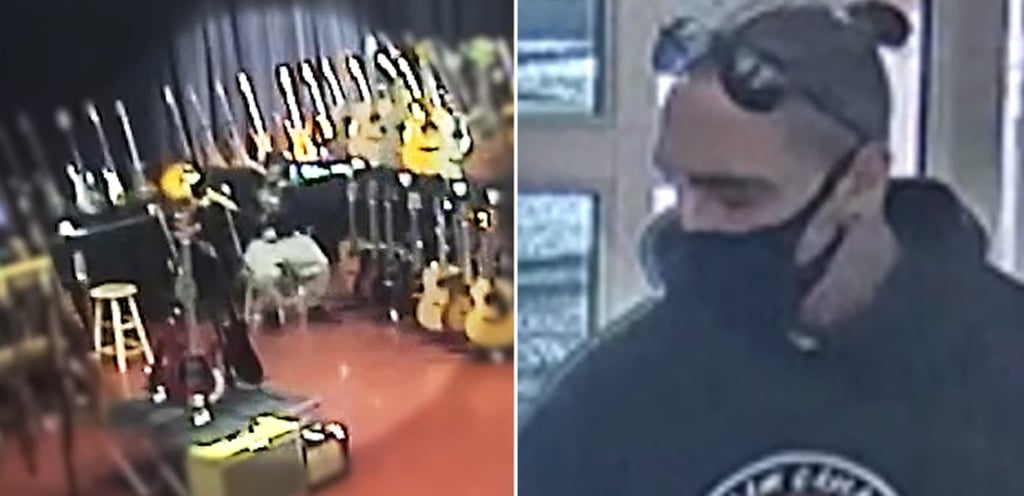 VIDEO: Hombre roba guitarra de 8 mil dólares al esconderla en sus pantalones