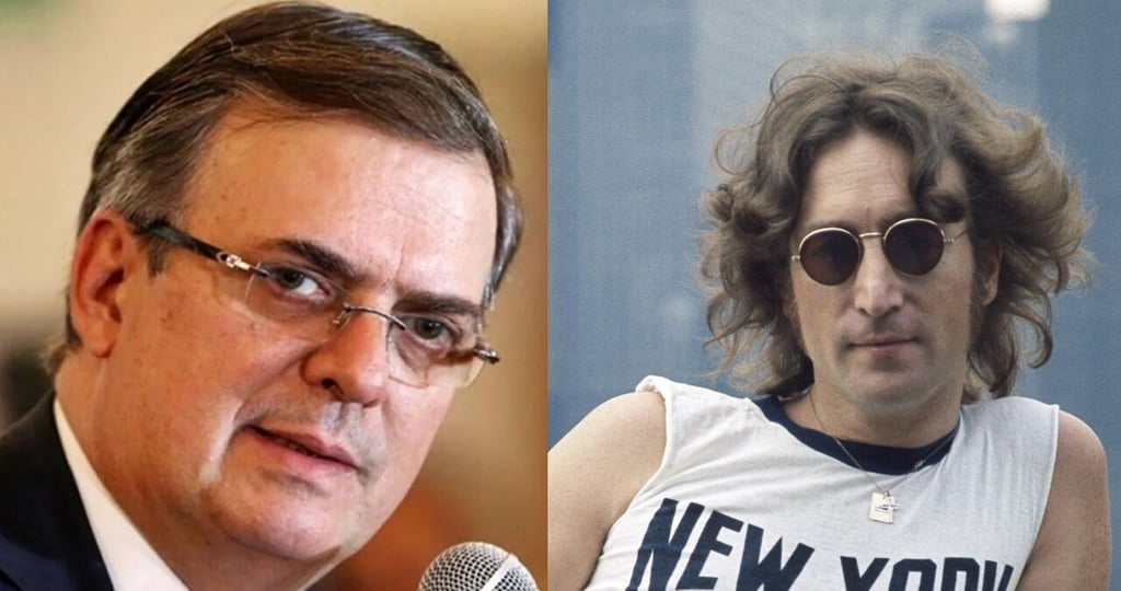 Marcelo Ebrard se vuelve blanco de burlas tras subir foto 'fake' de John Lennon