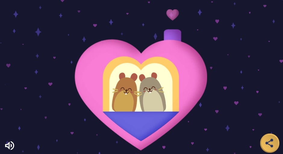 Google celebra el Día del Amor y la Amistad con interactivo 'doodle' de hamsters