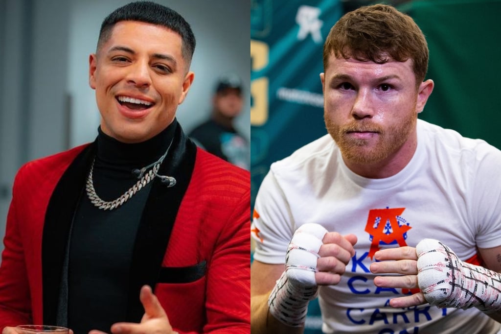 ¡A duelo! Eduin Caz sorprende al aparecer 'luchando' con El Canelo Álvarez