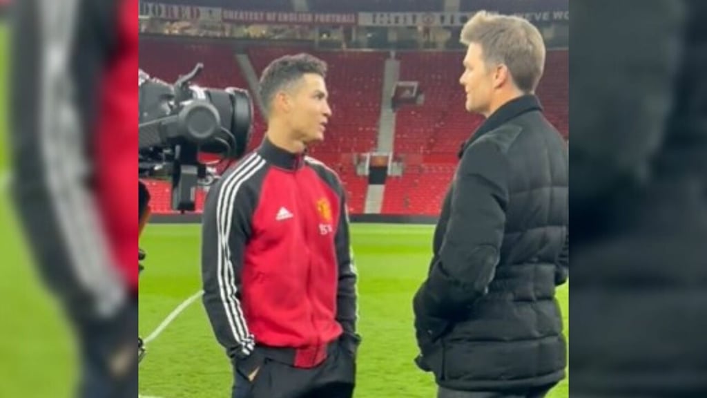 VIDEO: Cristiano Ronaldo y Tom Brady se reúnen tras el hat trick del portugués