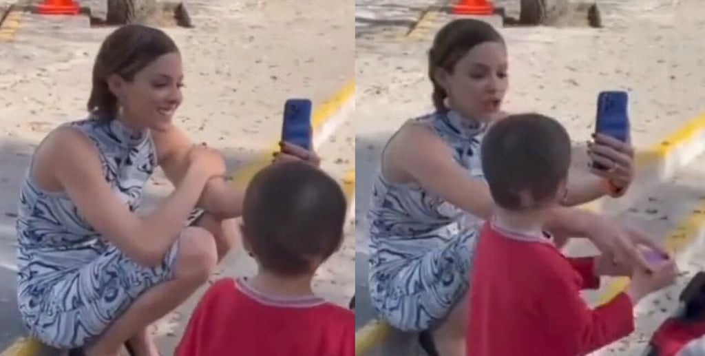 'Así es en realidad'; exhiben a Mariana Rodríguez callando a un niño para hablar por celular