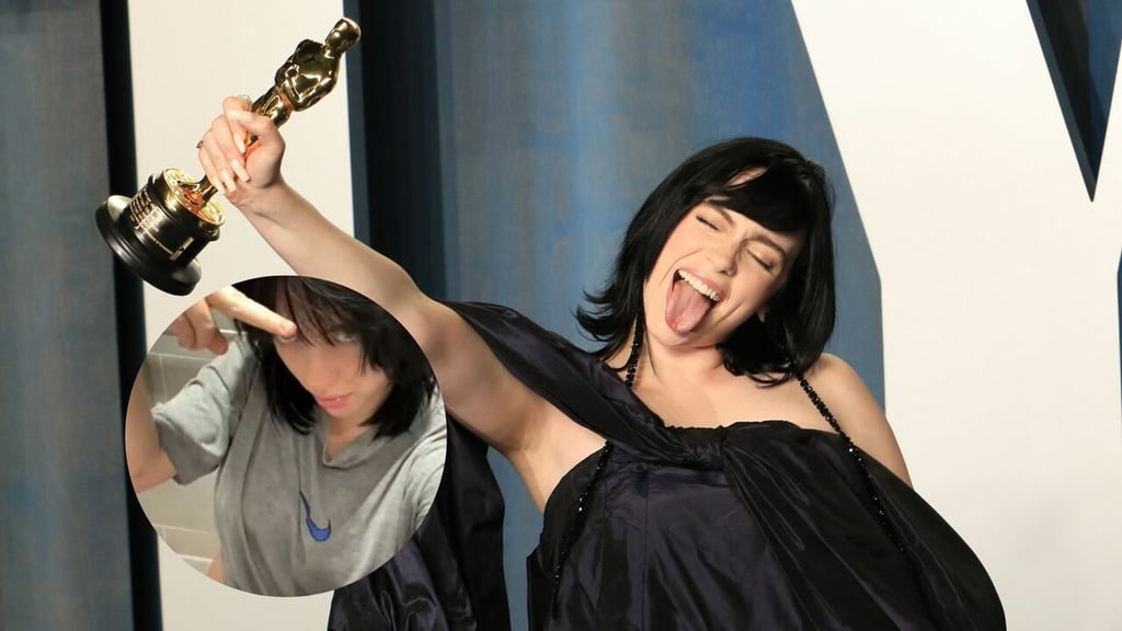 Billie Eilish responde de forma única a usuario que criticó su vestido en los Oscar 2022