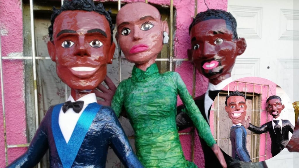 Inmortalizan en piñata a Will Smith, Chris Rock y Jada Pinkett Smith