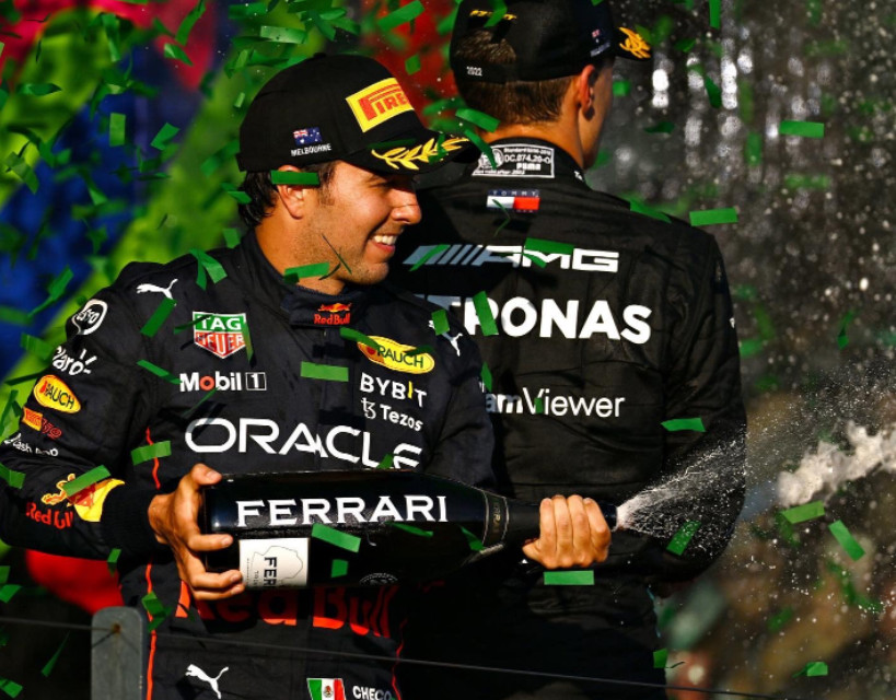 'Checo' Pérez termina segundo en el GP de Australia; Charles Leclerc se lleva el primer sitio