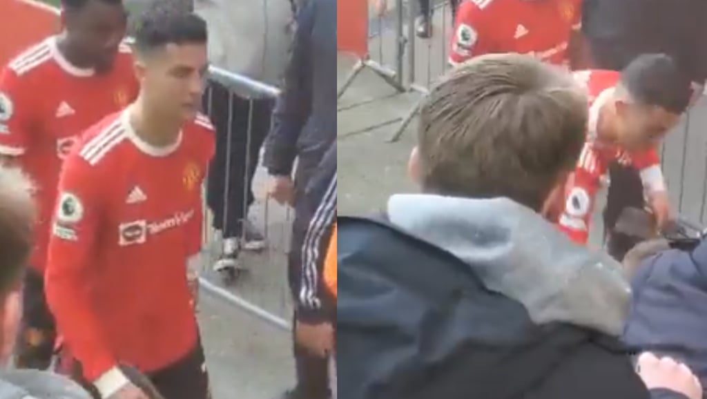 ¡Causa indignación! Cristiano Ronaldo le rompe el celular a un aficionado