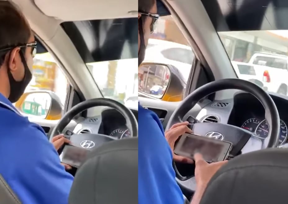 VIRAL: Captan a 'taxista' viendo videos para adultos mientras conduce