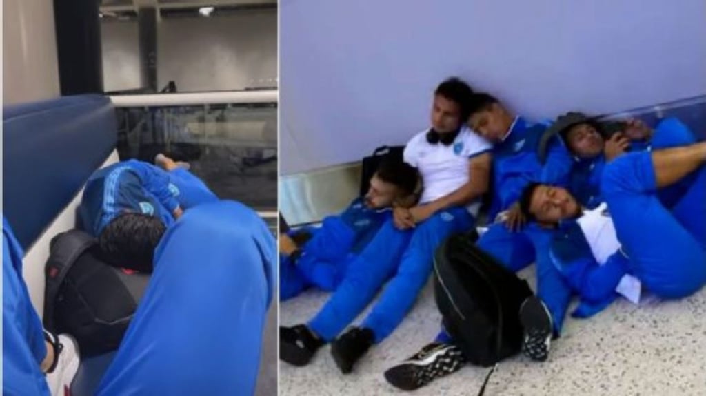 Guatemala duerme en el aeropuerto