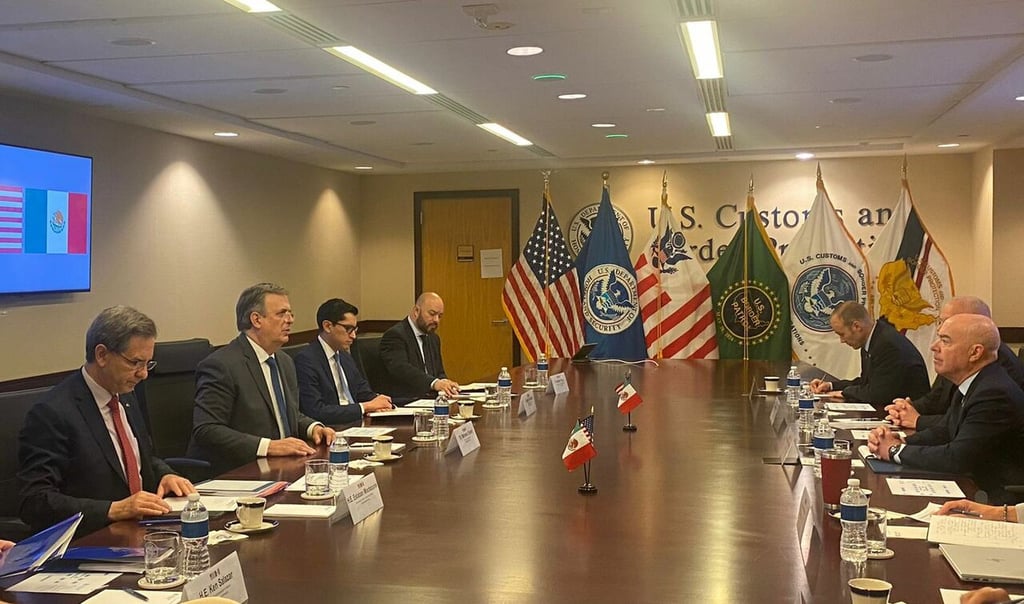 Ebrard se reúne con secretario de Seguridad Interior de EUA