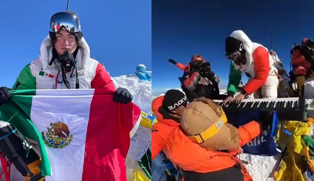 Mexicano rompe récord al ser el más joven en llegar a la cima del monte Everest