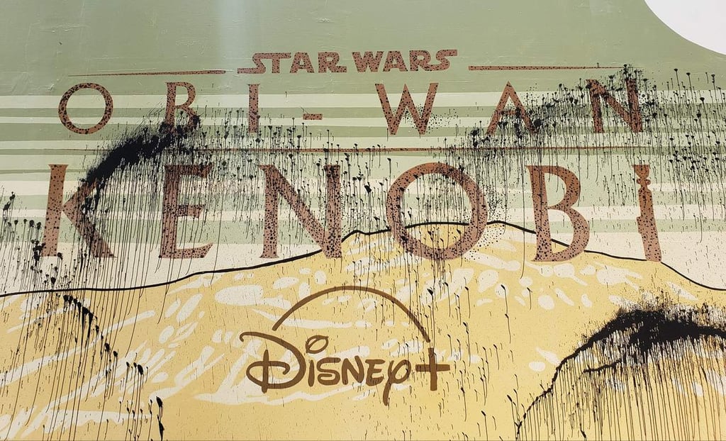 No duró ni un día… mural de la serie de Obi-Wan Kenobi fue vandalizado en CDMX