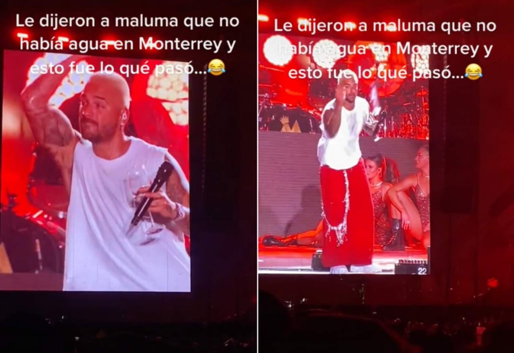 ‘¡Nos salvó de la sequía!’ Maluma reparte botellas de agua en concierto de Monterrey