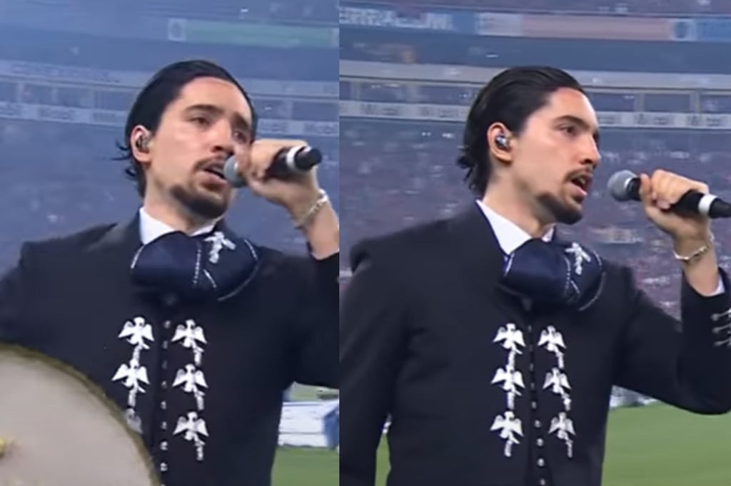 Alejandro Fernández Jr. se equivoca al cantar el himno nacional en partido de la final