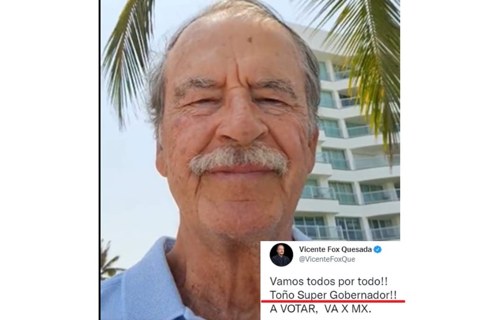Vicente Fox envía su apoyo a candidato de Durango; confunde a los aspirantes de alcaldía y gubernatura