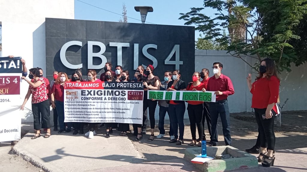 Personal del CBTIS 4 en Lerdo trabajará bajo protesta, exigen basificación