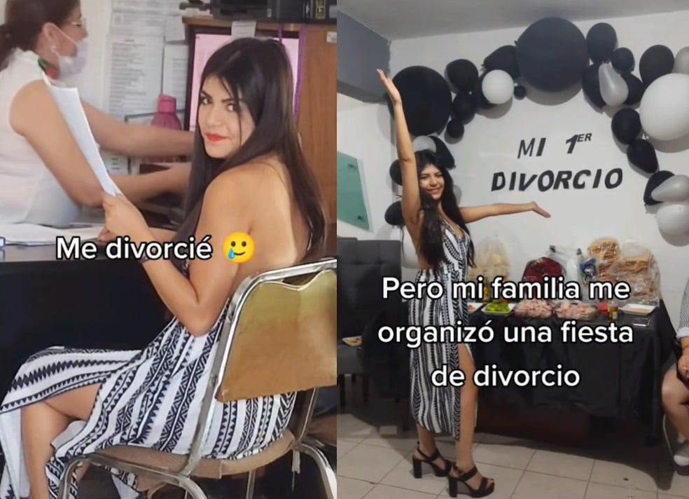VIRAL: Mujer se divorcia y su familia le organiza una gran fiesta