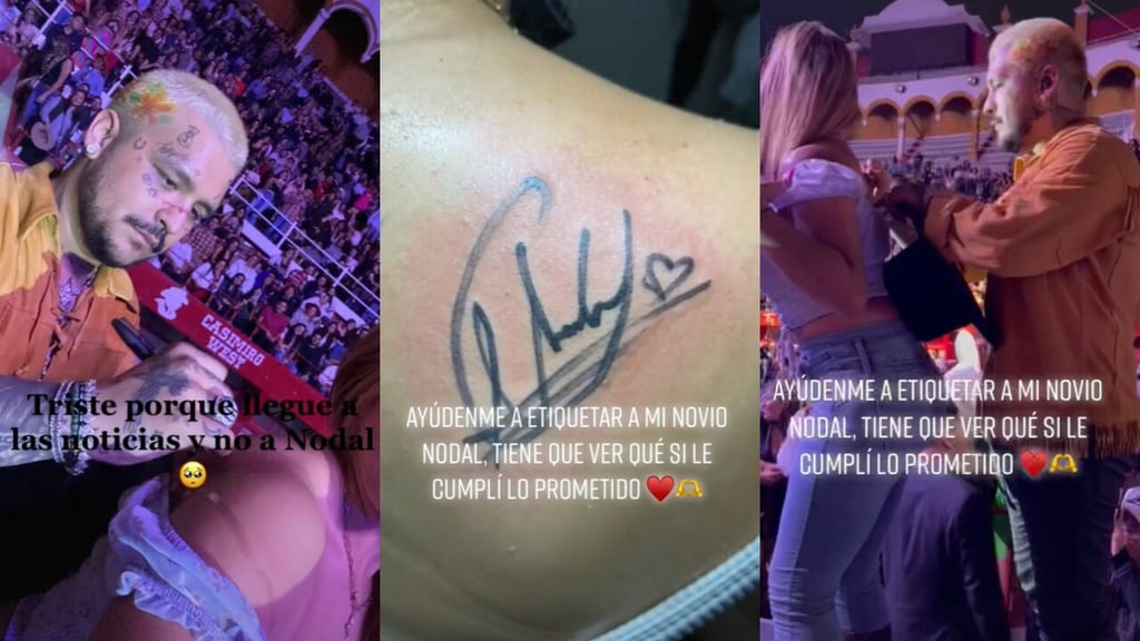 Mujer se hace viral tras tatuarse la firma de Christian Nodal