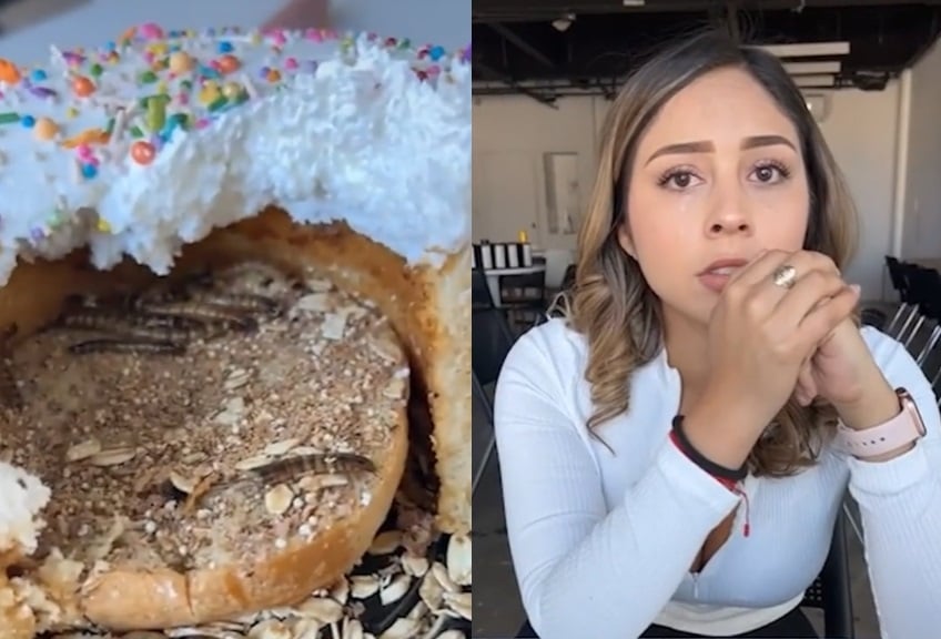 'Influencer' de Sinaloa denuncia que 'fan' le regaló un pastel lleno de gusanos