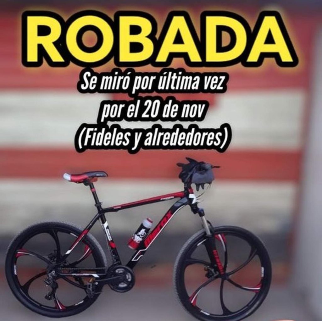 Ofrecen recompensa por bicicleta que fue robada en Durango capital