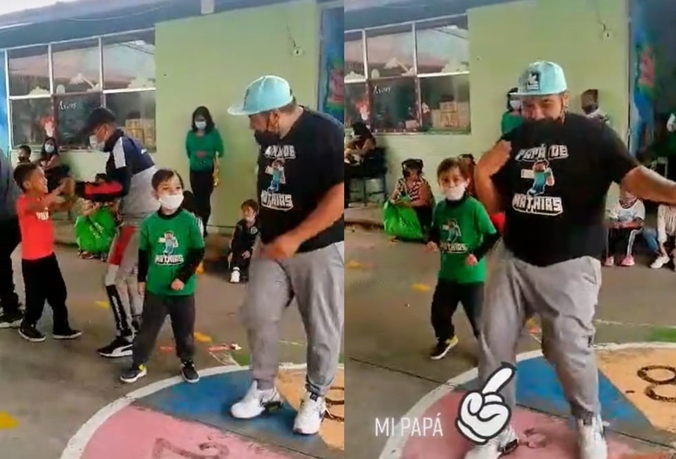 Hombre se luce con pasos de baile durante festival de Día del Padre y se vuelve viral