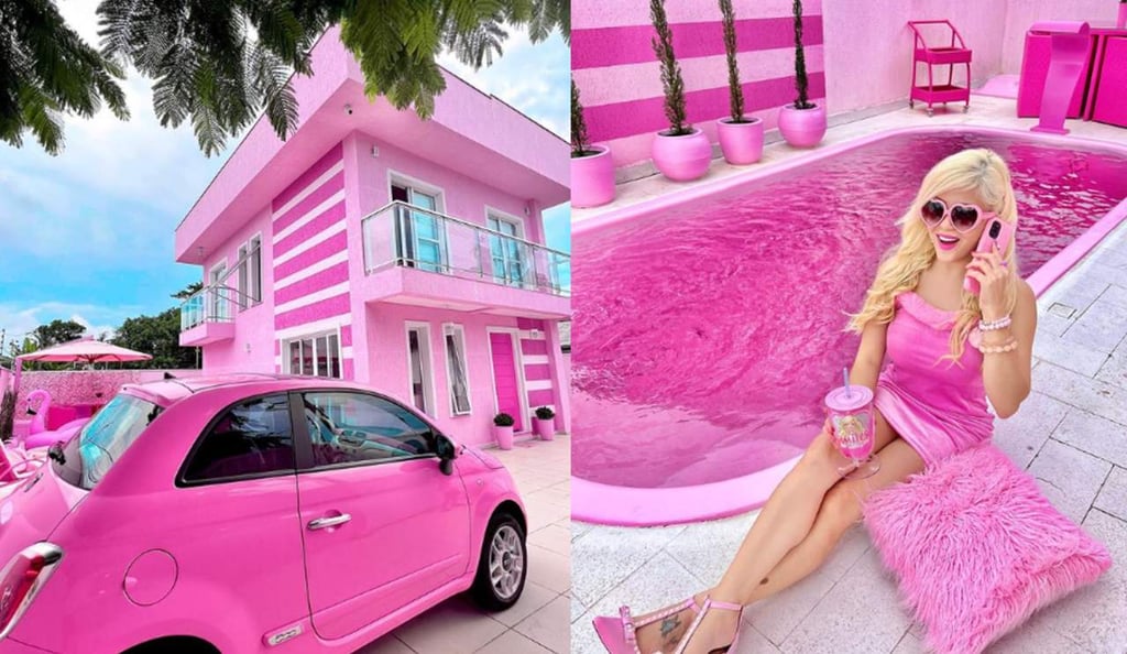 ¿Fan de Barbie? Mujer pinta todo de rosa para parecerse a la icónica muñeca