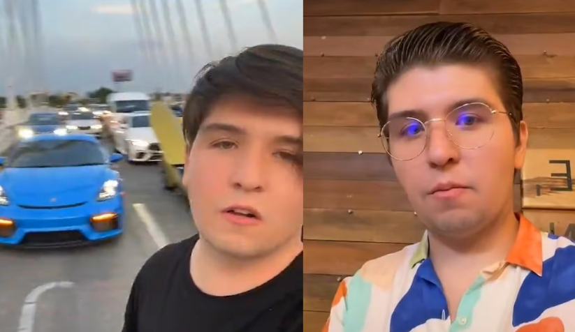'Para que vean lo que el dinero puede hacer en México', dice 'tiktoker' que cerró el pasó en puente de Guadalajara