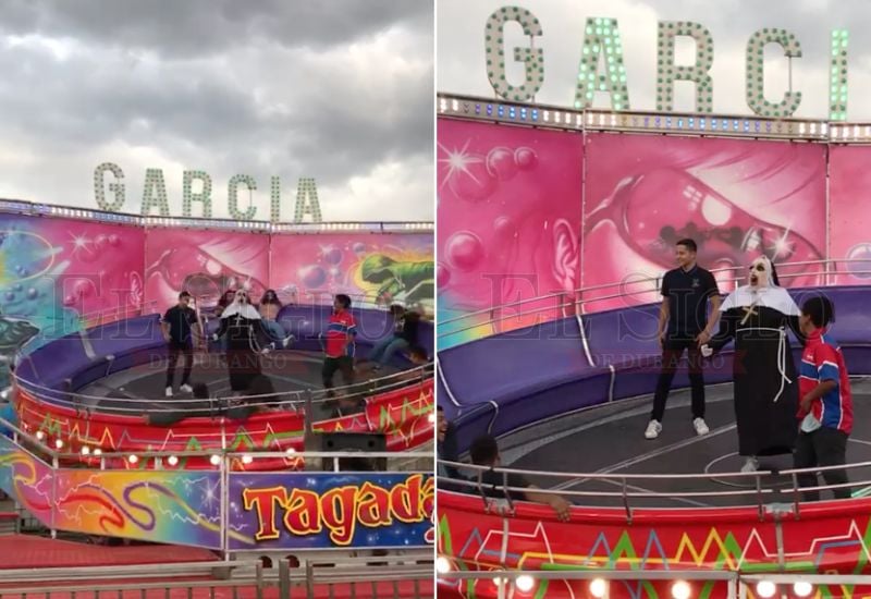 VIRAL: ‘Monja’ enciende los juegos mecánicos de la Fenadu