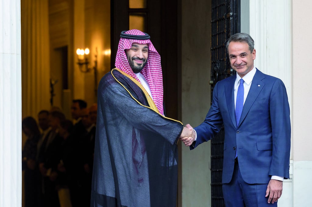 Príncipe heredero saudí visita Grecia